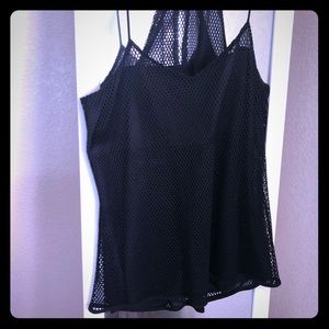 Express S black mesh cami